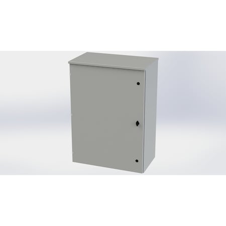 Saginaw Control & Engineering 1/4 Turn Knob Latch Electrical Enclosures, 42 in H, 16 in D, 30 in W, NEMA 3R, Galvanized Steel SCE-42R3016LP
